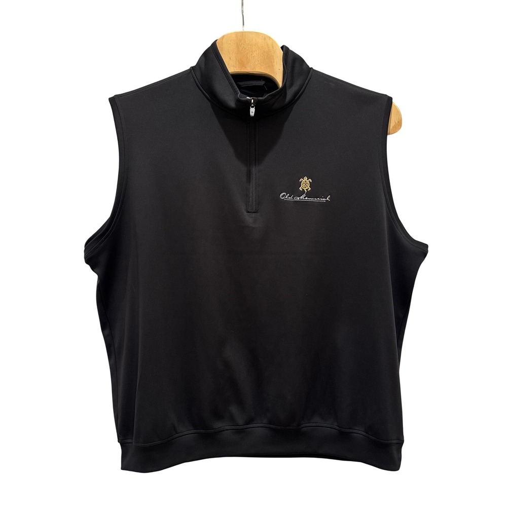 Zero Restriction Golf Vest Mens XXL Black Old Memorial Quarter Zip Performance